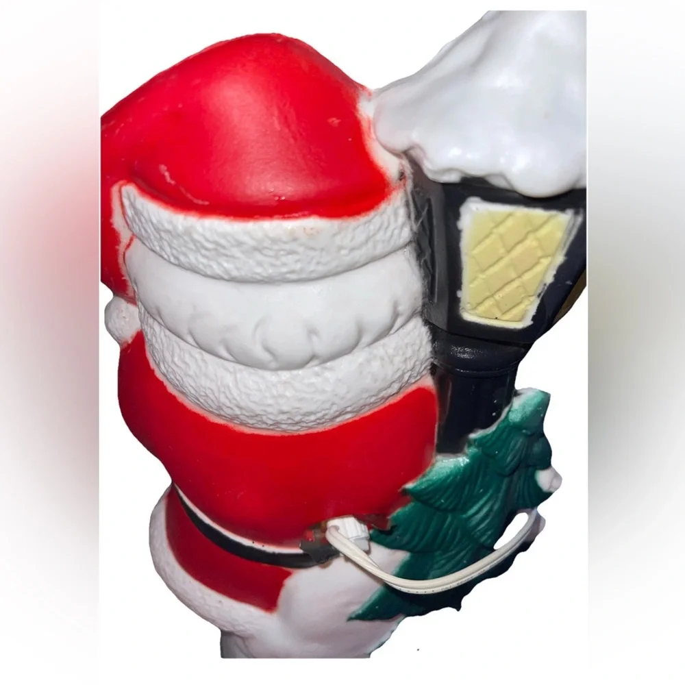 Vintage Santa Claus tabletop blow mold TPI 2004 Canada Christmas santa tree 18”‎